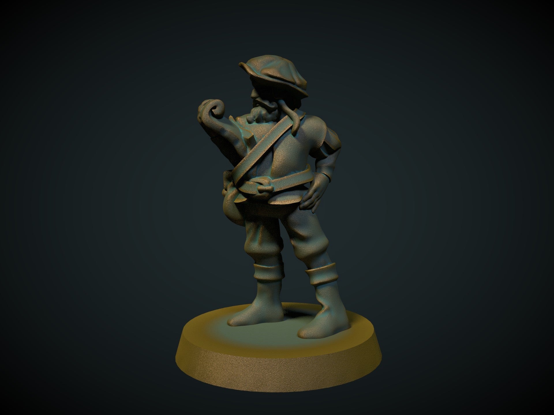 Ingeniør/Oppdager, 3D-printet D&D-miniatyr fra Spillsmia.