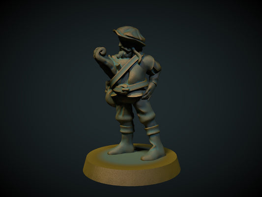 Ingeniør/Oppdager, 3D-printet D&D-miniatyr fra Spillsmia.