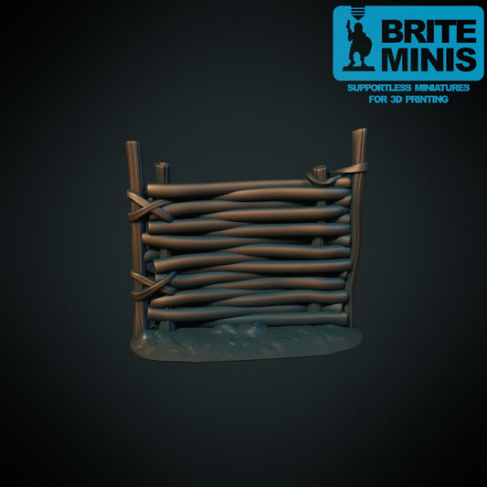 Wicker fence gate