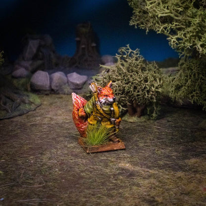 Revefolk ranger, 3D-printet D&D-miniatyr fra Spillsmia.