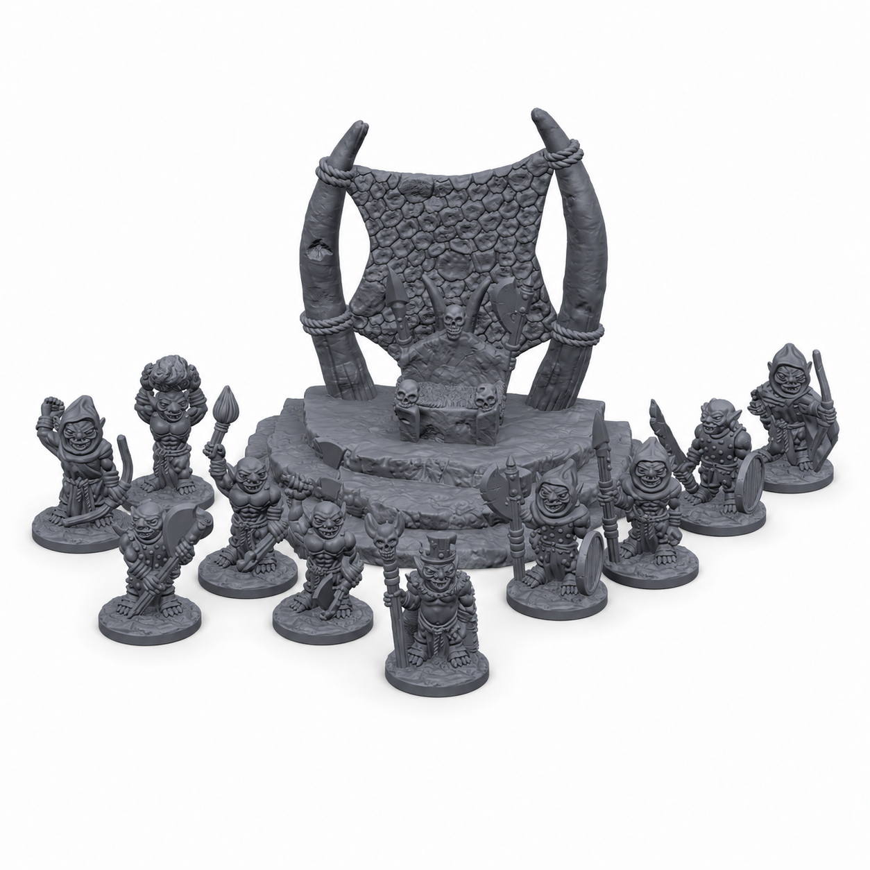 Goblinstamme – eventyrsett med goblinkonge og trone