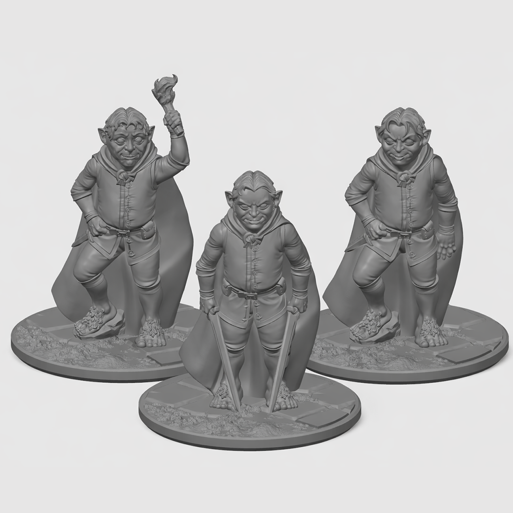 Halfling Explorers miniatyrsett (3 stk)