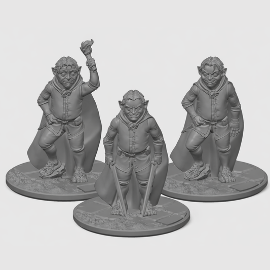 Halfling Explorers miniatyrsett (3 stk)