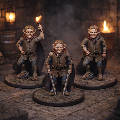 Halfling Explorers miniatyrsett (3 stk)