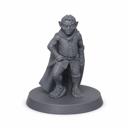 3D-printet Halflingutforsker I / Halfling Explorer til D&D, Pathfinder og tabletop-rollespill. Perfekt som halfling, rogue, ranger eller NPC.