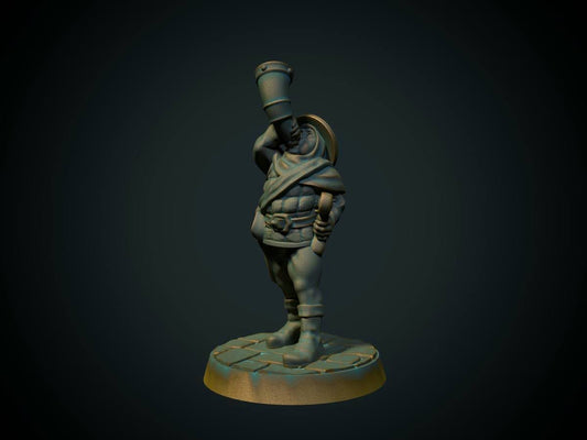 Hornblåser, 3D-printet D&D-miniatyr fra Spillsmia.