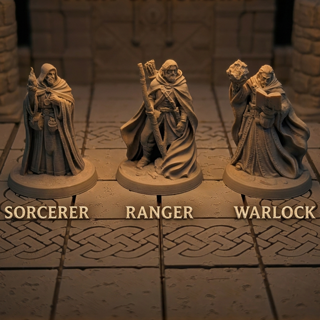 Human Male: Sorcerer, Ranger & Warlock