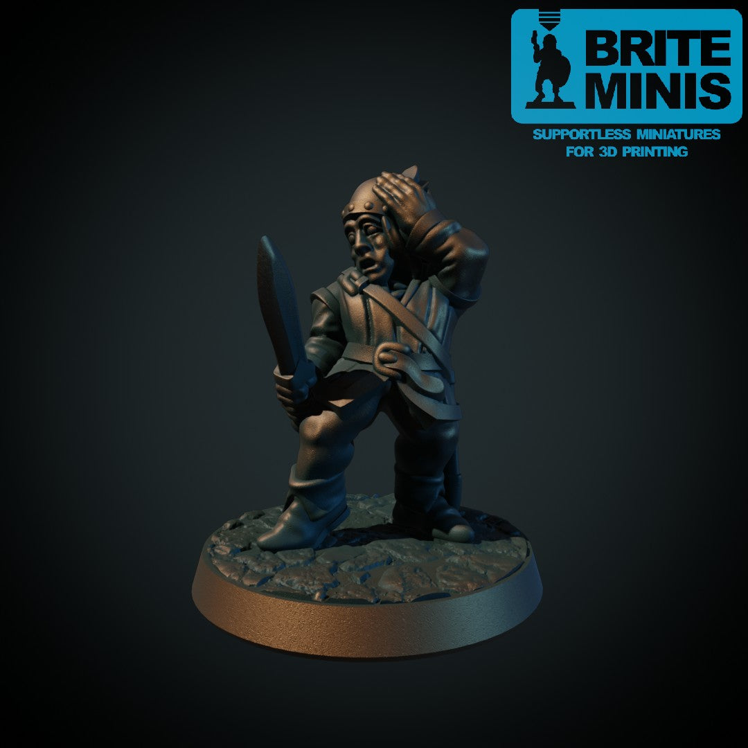 Ung eventyrer, 3D-printet D&D-miniatyr fra Spillsmia.