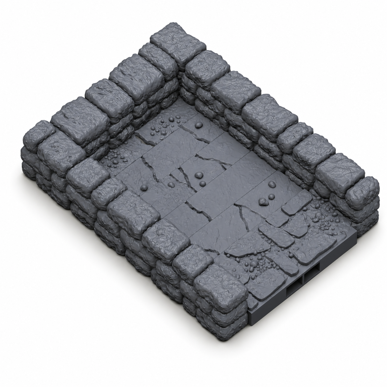 Modulære dungeon-korridorer til D&D og rollespill, kompatible med gulv, vegger, dører og terrengklips.