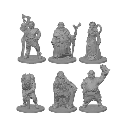 Landsbyboere I – miniatyrsett (6 stk)