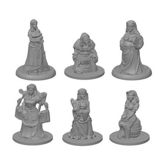 Landsbyboere II – miniatyrsett (6 stk)