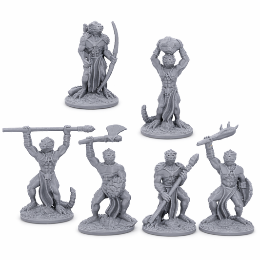 Lizardfolk – Miniatyrsett (6 stk)