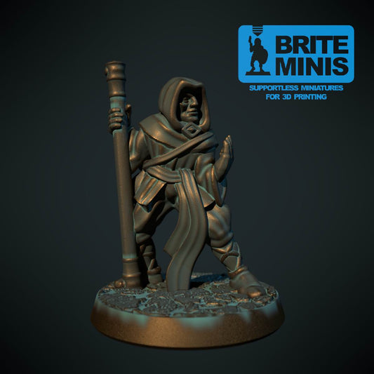 Munk, 3D-printet D&D-miniatyr fra Spillsmia.