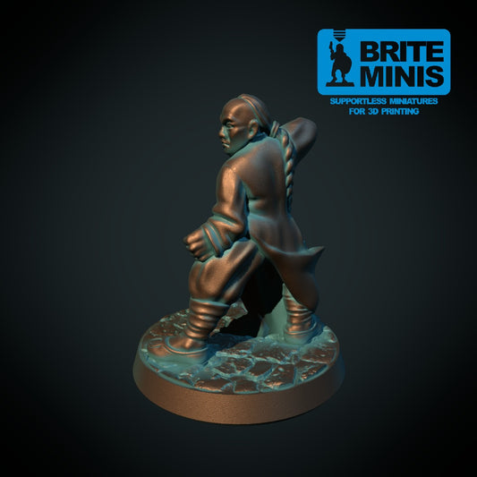 Kampmunk, 3D-printet D&D-miniatyr fra Spillsmia.