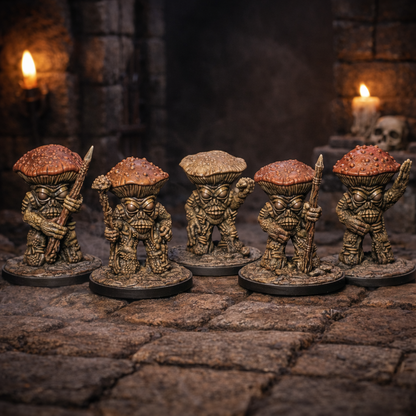 Mushroomfolk – miniatyrsett (5 stk)