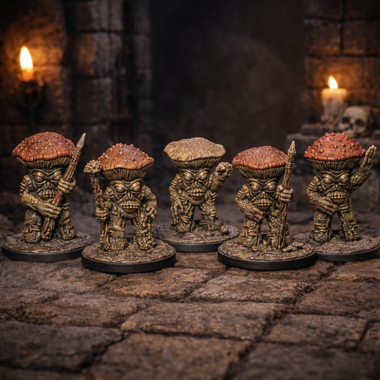 Mushroomfolk – miniatyrsett (5 stk)
