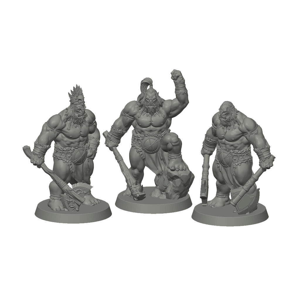 Orc Warriors – miniatyrsett (3 stk)