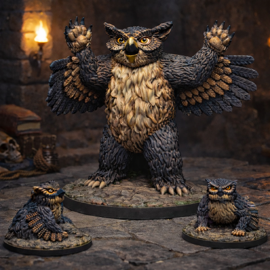 Owlbear – miniatyrsett (3 stk)