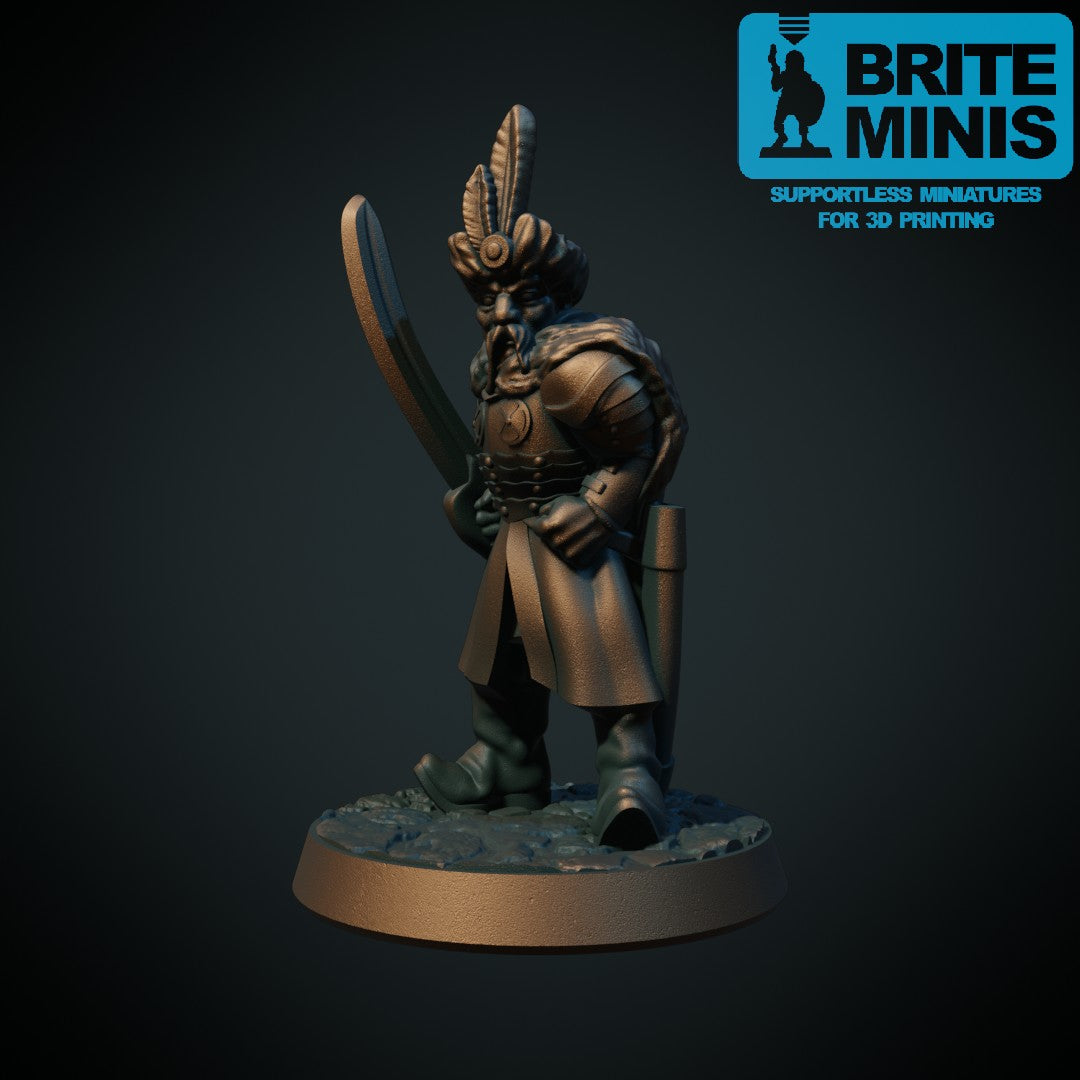 Polsk adelsmann - 3D-printet D&D-miniatyr fra Spillsmia