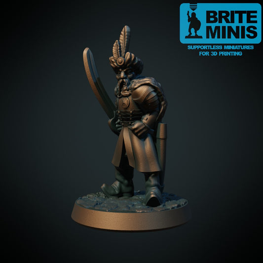 Polsk adelsmann - 3D-printet D&D-miniatyr fra Spillsmia