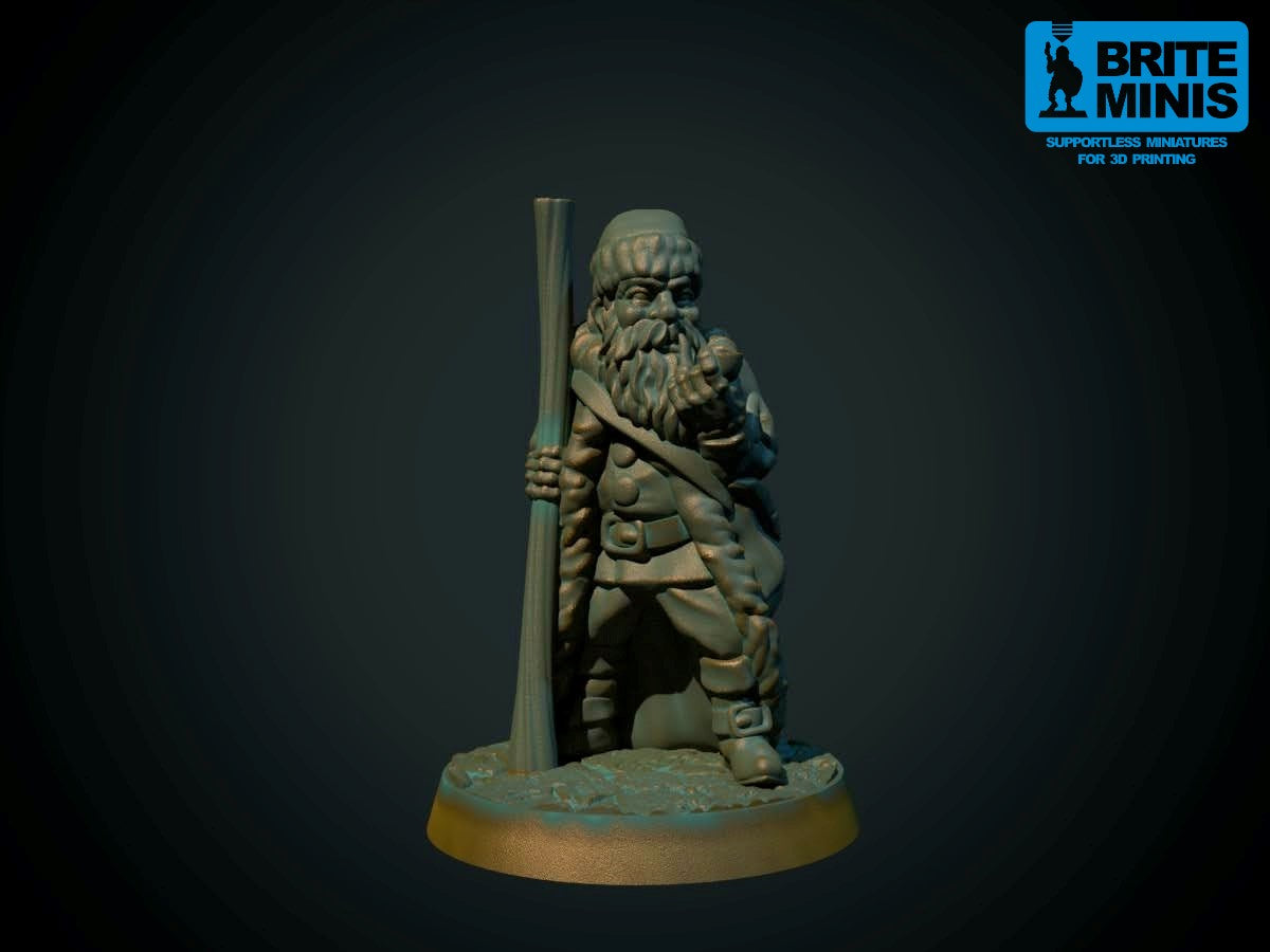 Vandrende julenisse - 3D-printet D&D-miniatyr fra Spillsmia