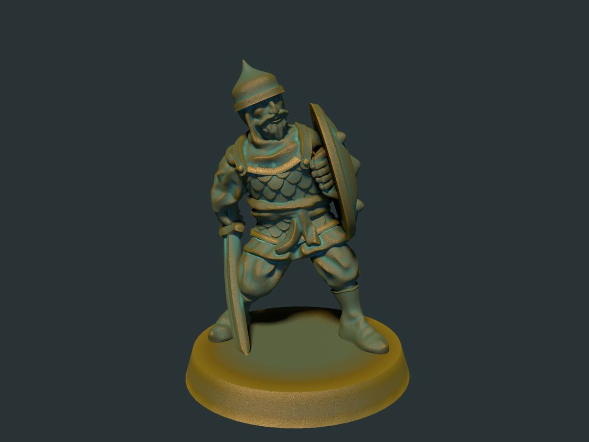 Saracener I, 3D-printet D&D-miniatyr fra Spillsmia.