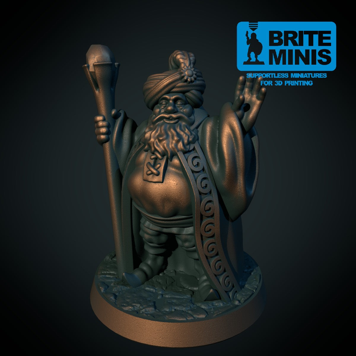 Saracensk trollmann - 3D-printet D&D-miniatyr fra Spillsmia