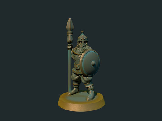 Sarasensk elitespydmann, 3D-printet D&D-miniatyr fra Spillsmia.