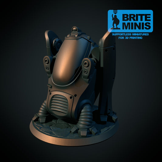 Space Walker-mech, 3D-printet sci-fi-miniatyr fra Spillsmia.