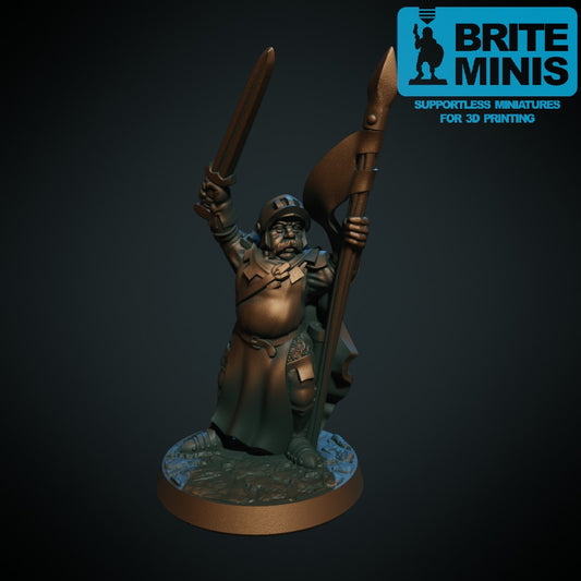 Spydkaptein, 3D-printet D&D-miniatyr fra Spillsmia.