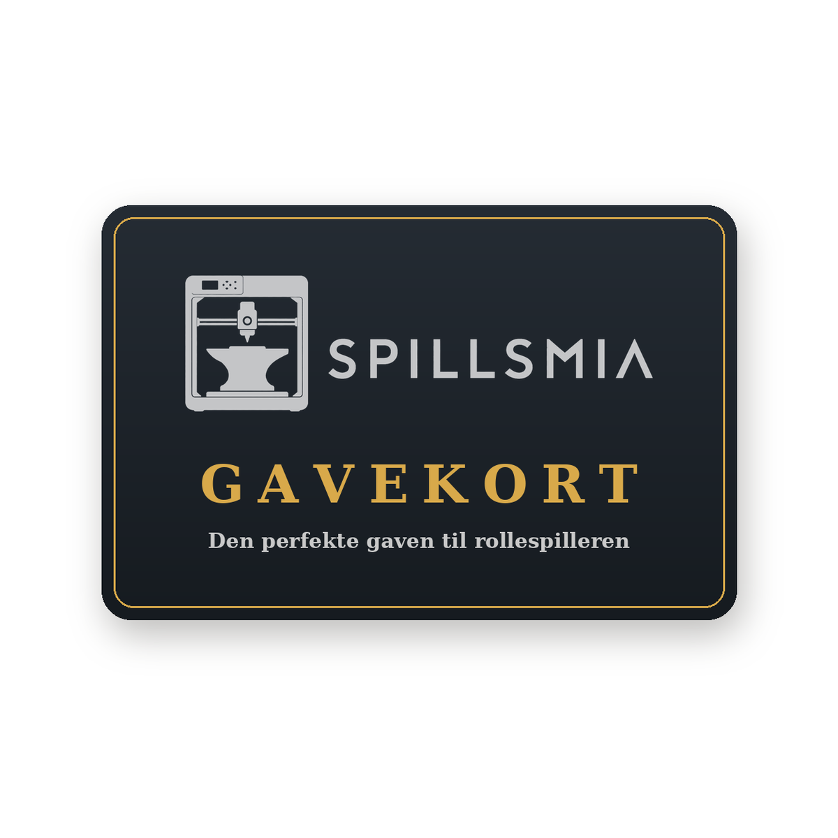 Illustrasjon av gavekort fra Spillsmia til D&D og tabletop-rollespill.