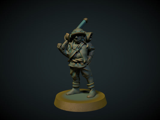 Væpner - 3D-printet D&D-miniatyr fra Spillsmia