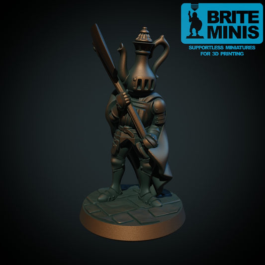 Lord Teapothead, 3D-printet D&D-miniatyr fra Spillsmia.