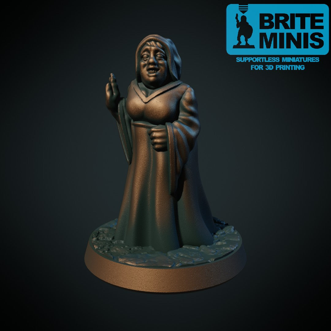 Handelskvinne - 3D-printet D&D-miniatyr fra Spillsmia