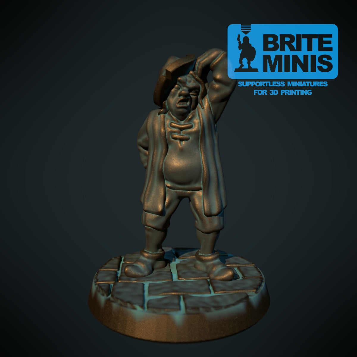 Landsbyboer - 3D-printet D&D-miniatyr fra Spillsmia