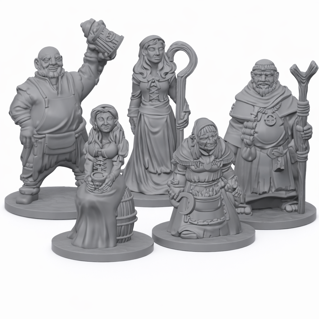 Villagers 2 – miniatyrsett (5 stk)