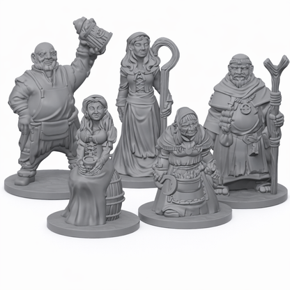 Villagers 2 – miniatyrsett (5 stk)