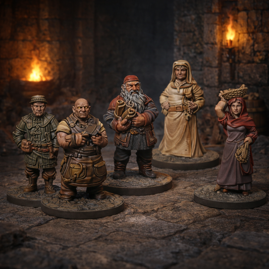 Villagers 4 – miniatyrsett (5 stk)