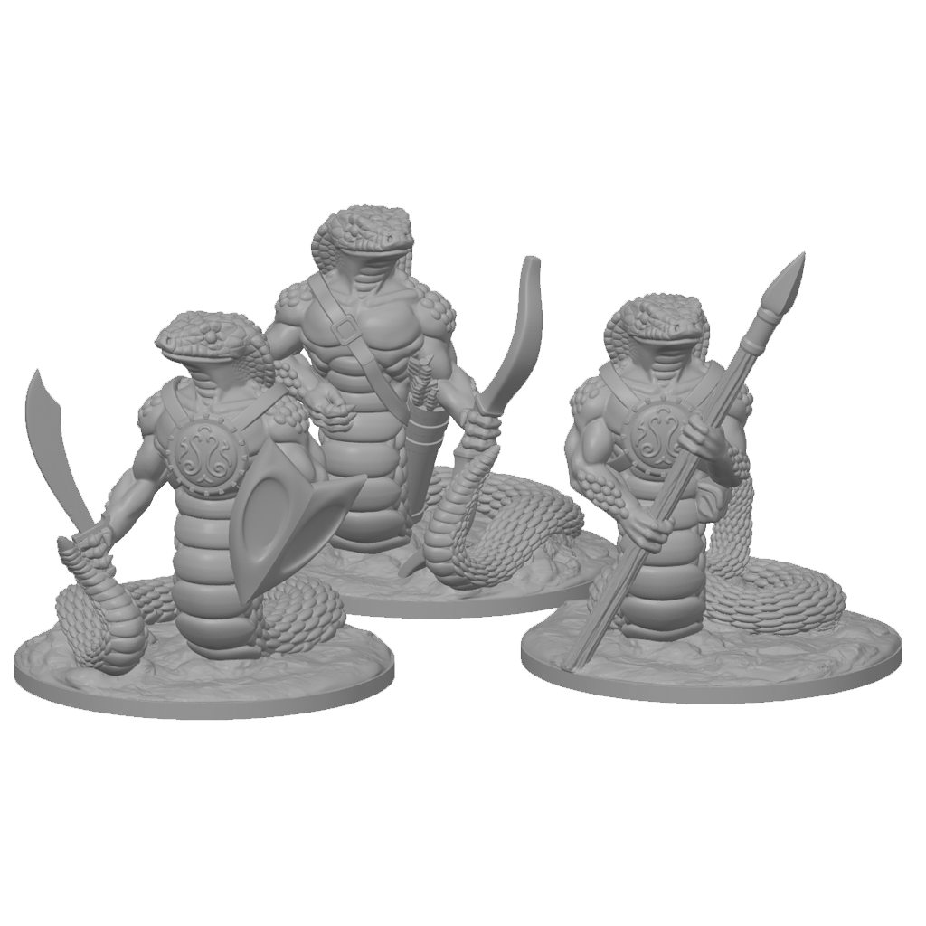 Yuan-ti – Miniatyrsett (3 stk)