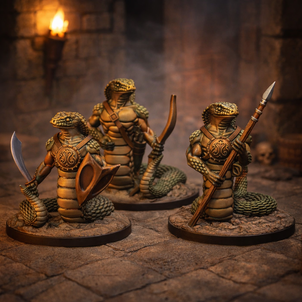 Yuan-ti – Miniatyrsett (3 stk)