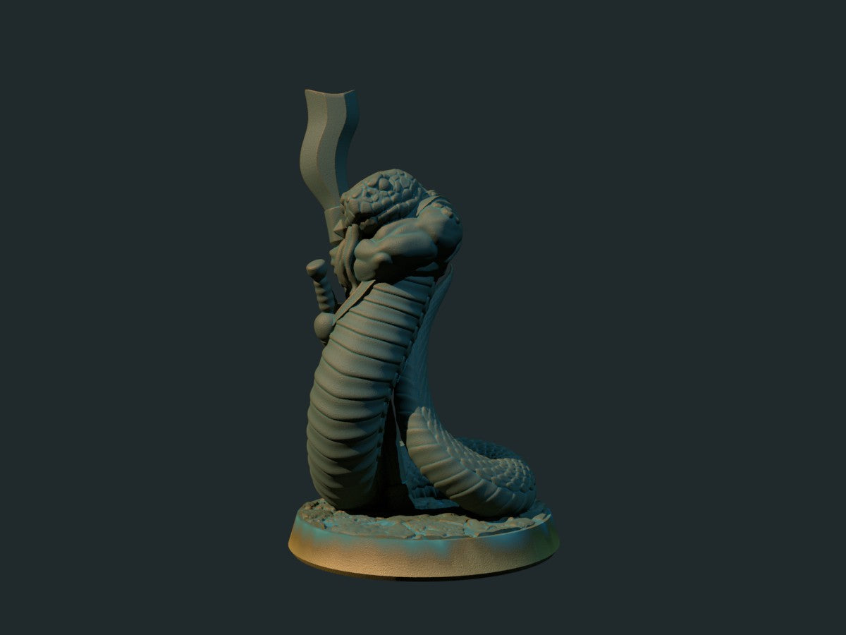 Yuan-ti with halberd