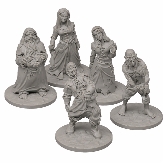 Zombie – miniatyrsett (5 stk)