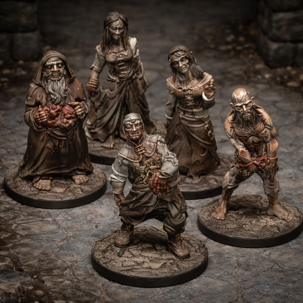 Zombie – miniatyrsett (5 stk)