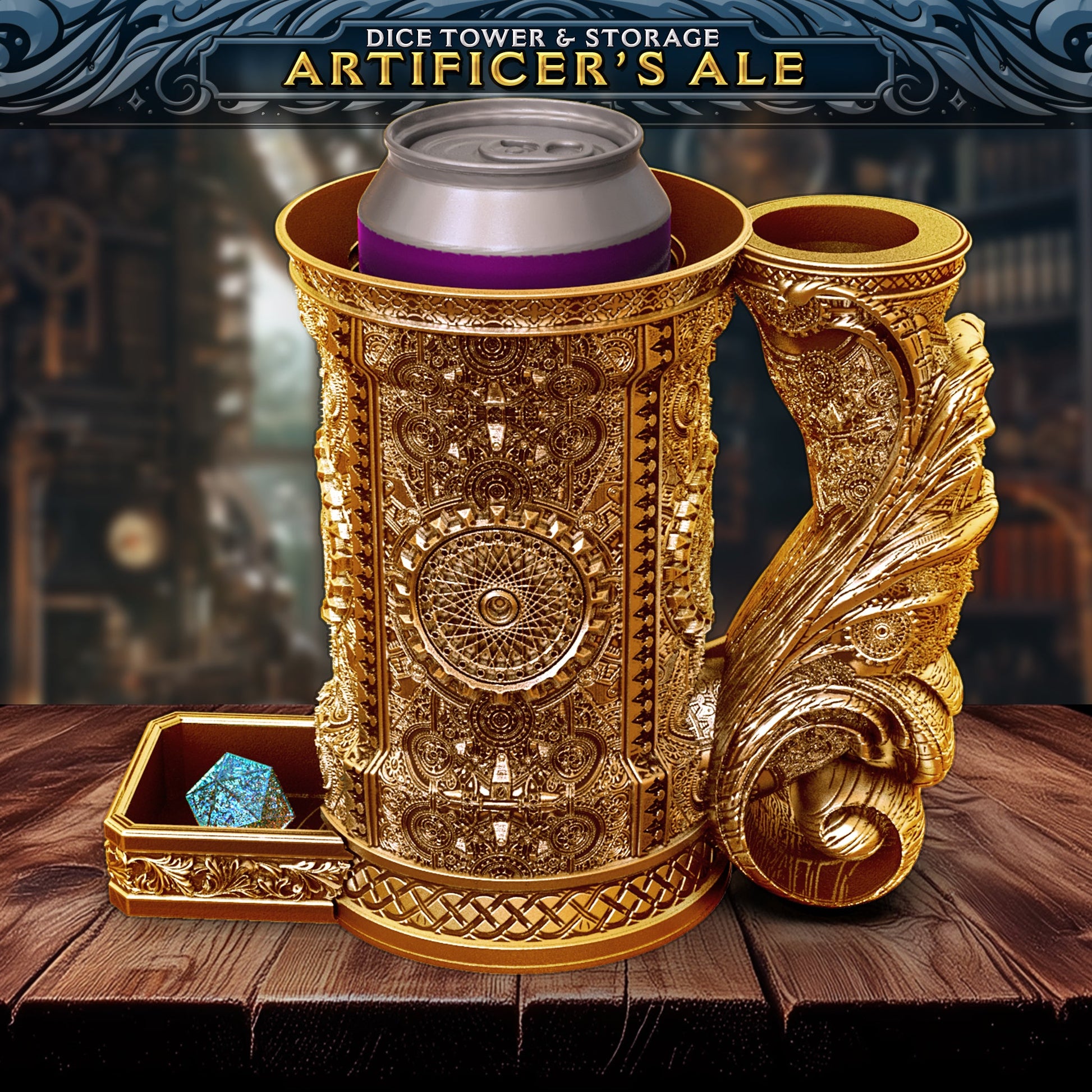 Artificer's Ale - eventyrkrus fra FatesEnd, 3D-printet til D&D og rollespill.