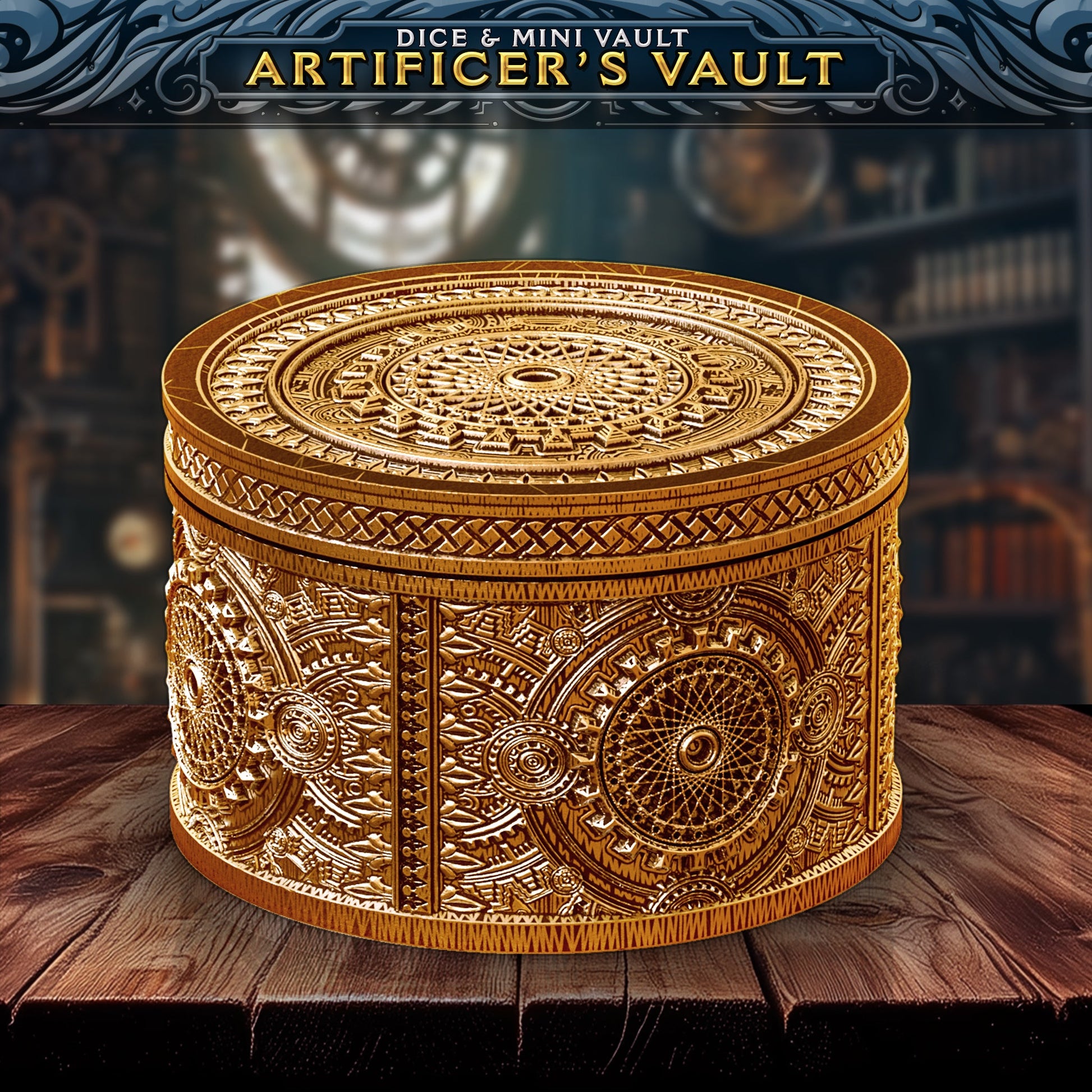 Artificer's Ale - dice- og mini-vault fra FatesEnd, 3D-printet til D&D og rollespill.