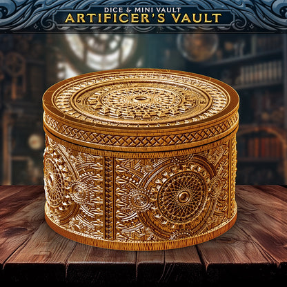 Artificer's Ale - dice- og mini-vault fra FatesEnd, 3D-printet til D&D og rollespill.