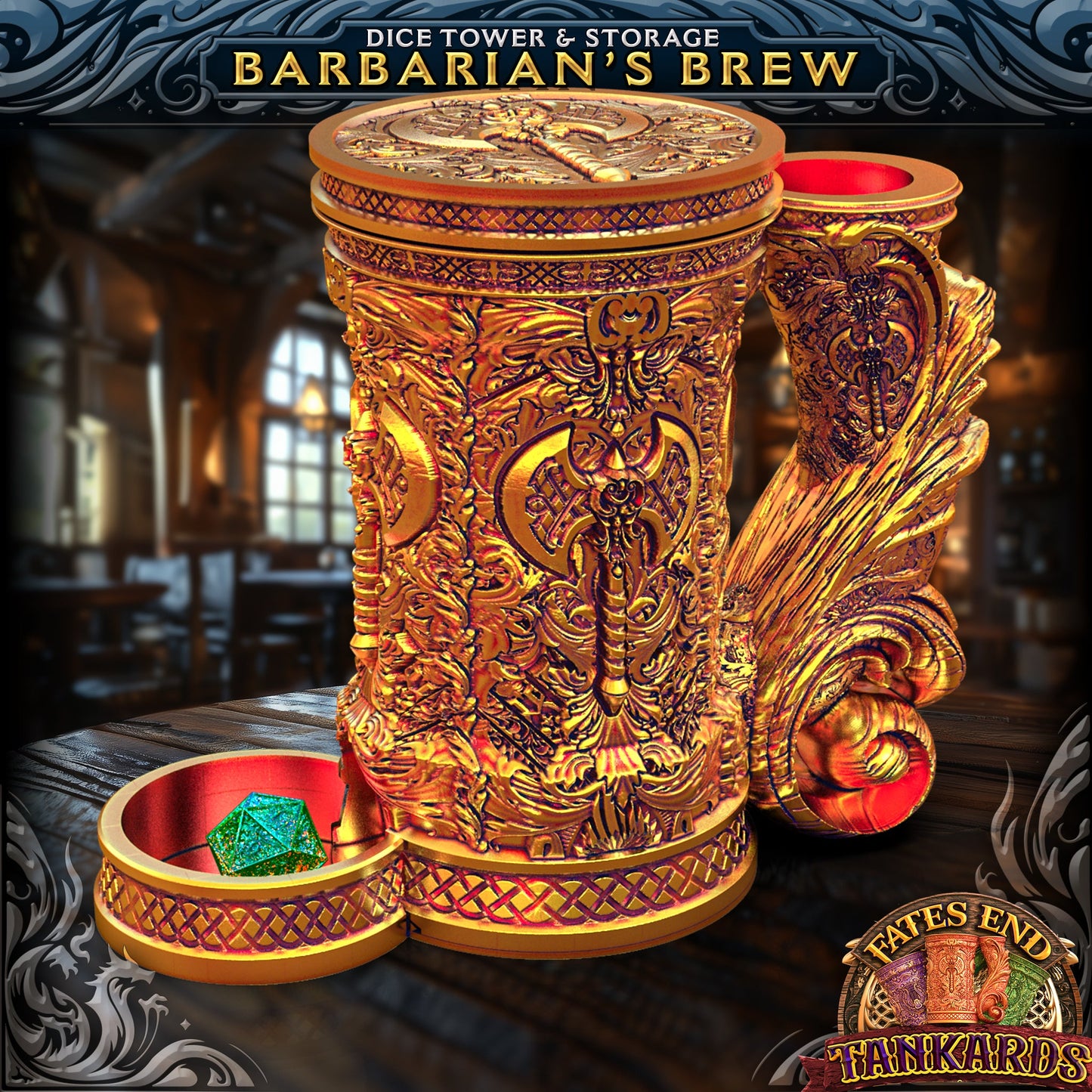 Barbarian's Brew - eventyrkrus fra FatesEnd, 3D-printet til D&D og rollespill.