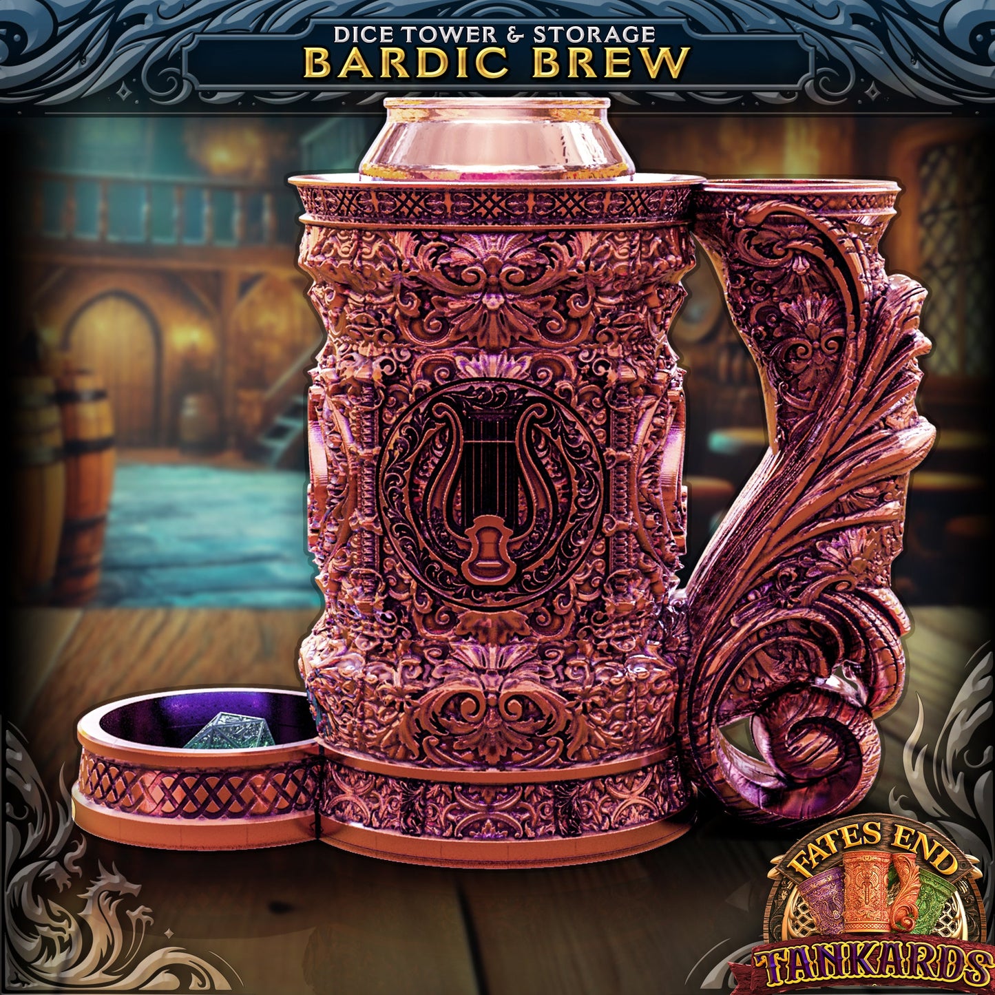 Bardic Brew - eventyrkrus fra FatesEnd, 3D-printet til D&D og rollespill.