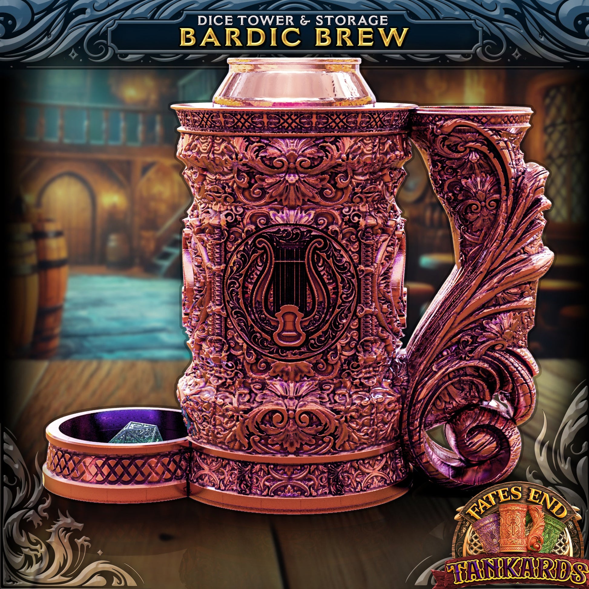 Bardic Brew - eventyrkrus fra FatesEnd, 3D-printet til D&D og rollespill.