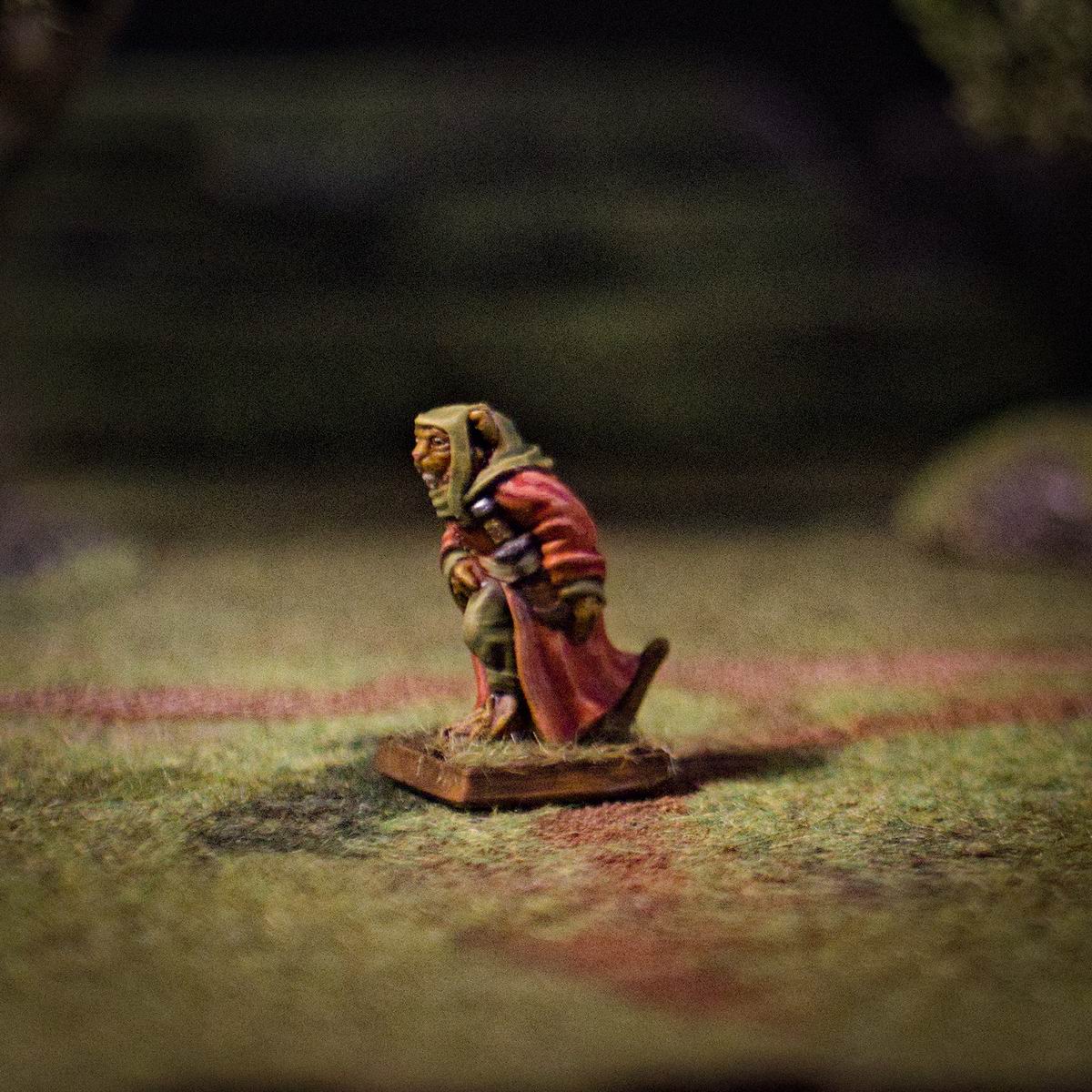 Tabaxi i kappe, 3D-printet D&D-miniatyr fra Spillsmia.